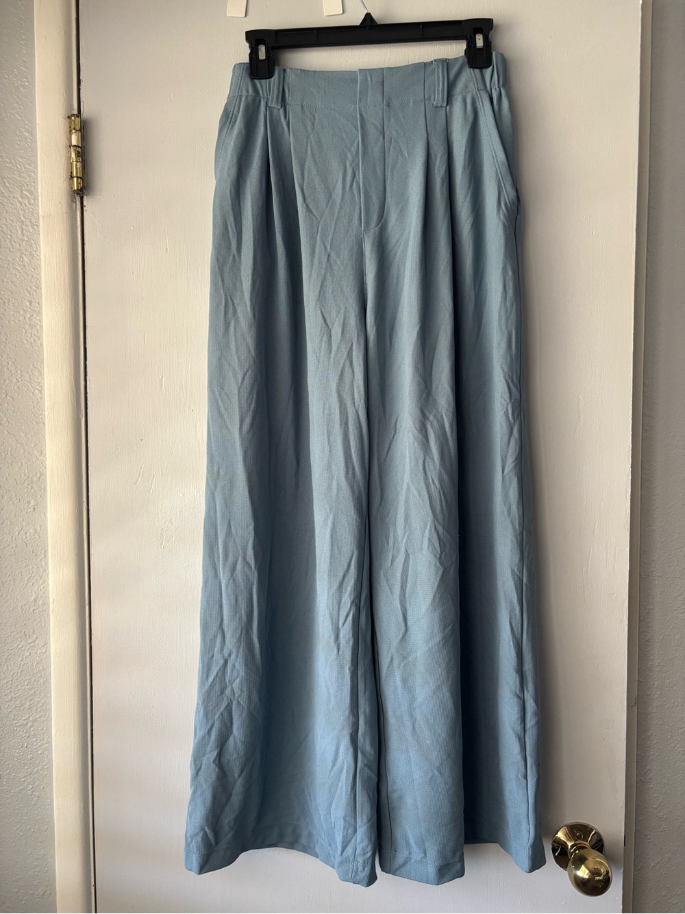 HALARA Wide Leg Pleated Pants in Dusty Blue - Picture 3 of 14